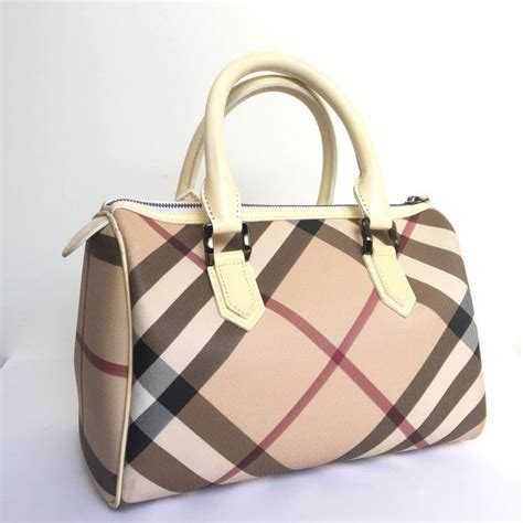 borsa burberry bauletto pelle tessuto|Borse Burberry .